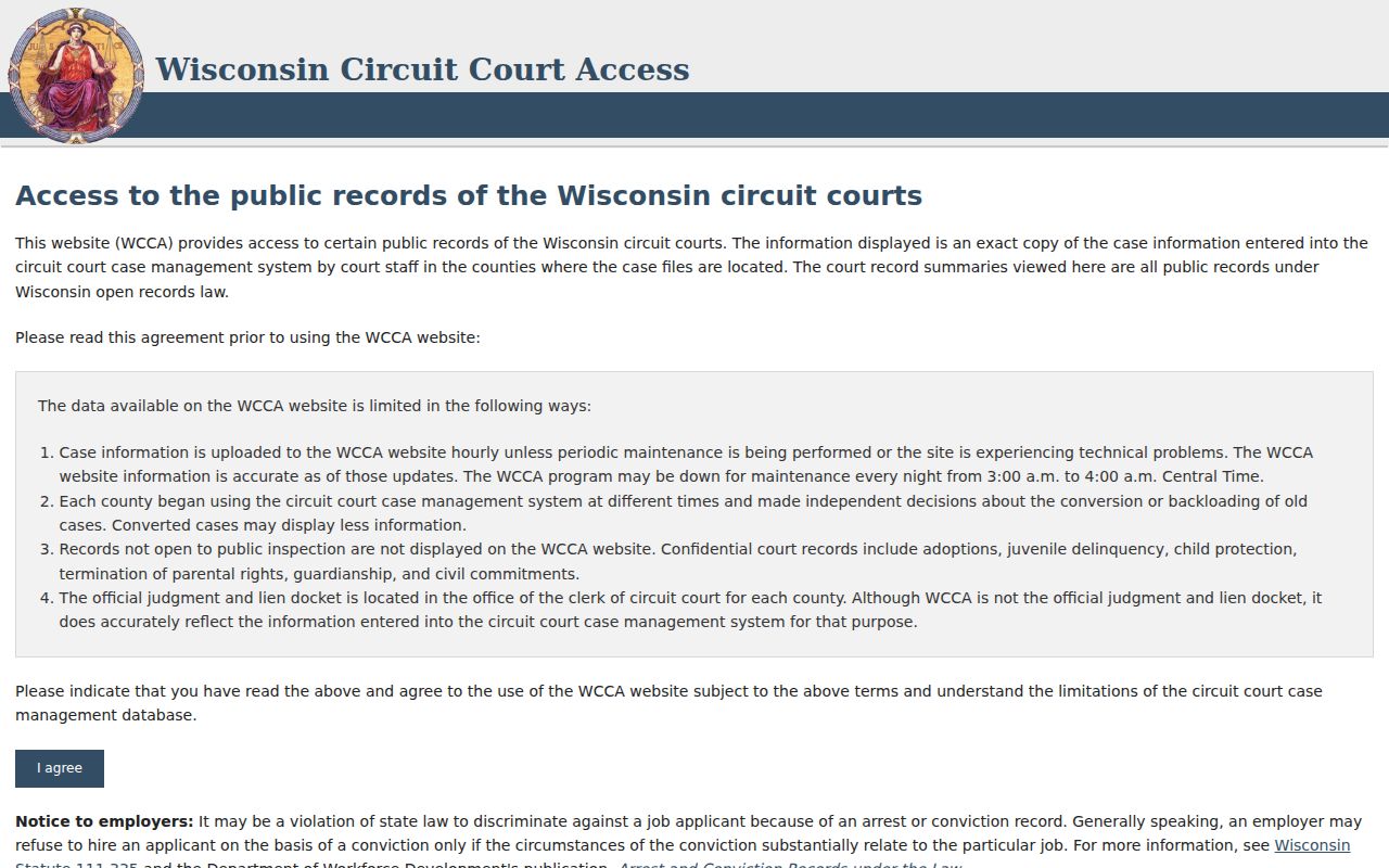 Court search used with the Fond du Lac residents directory
